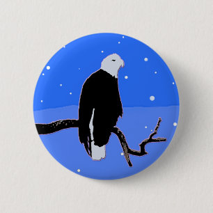 Bald Eagle im Winter - Original Wildlife Art Button