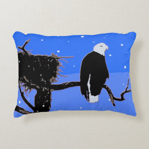 Bald Eagle im Winter - Original Wildlife Art Dekokissen
