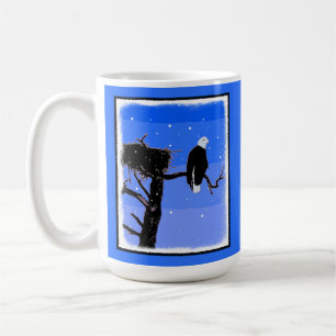 Bald Eagle im Winter - Original Wildlife Art Kaffeetasse