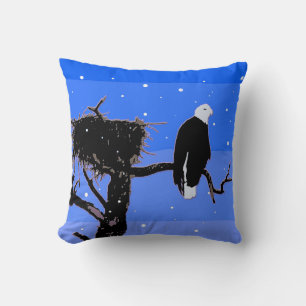 Bald Eagle im Winter - Original Wildlife Art Kissen