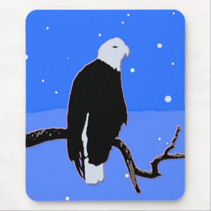 Bald Eagle im Winter - Original Wildlife Art Mousepad