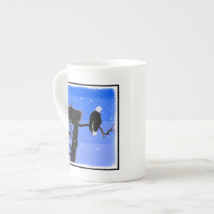 Bald Eagle im Winter - Original Wildlife Art Prozellantasse