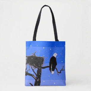 Bald Eagle im Winter - Original Wildlife Art Tasche