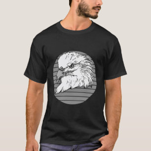 Bald Eagle Imprint American Bird Animal Head Art T-Shirt