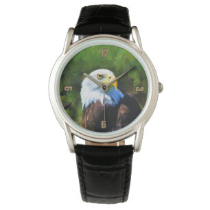 Bald Eagle in Sonnenlicht Malerei Armbanduhr