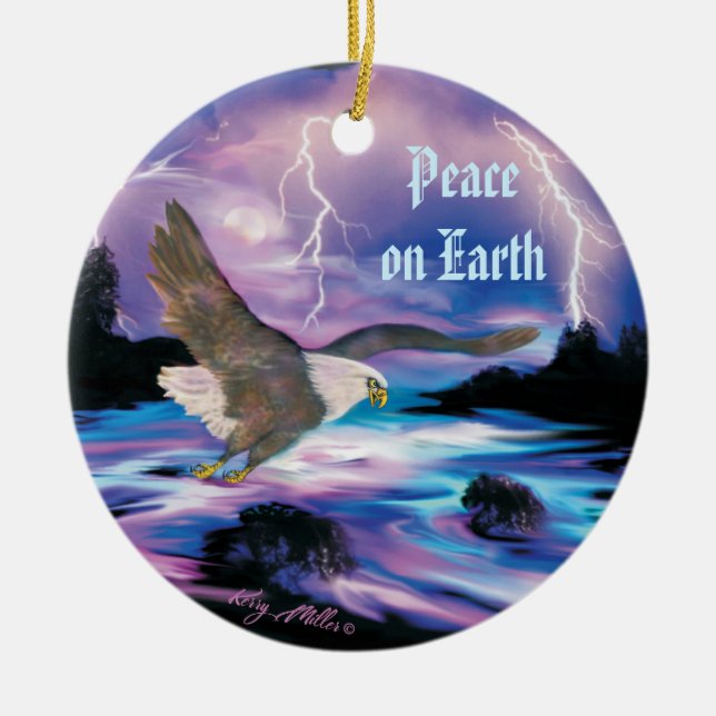 Bald Eagle Keramik Ornament (Vorne)