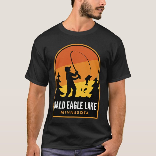 Bald Eagle Lake Minnesota Fishing T-Shirt (Vorderseite)
