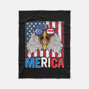 Bald Eagle Merica 4. Juli Fleecedecke