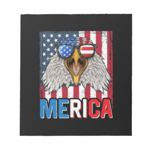 Bald Eagle Merica 4. Juli Notizblock