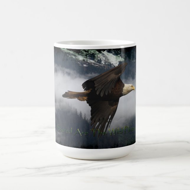 BALD EAGLE & MISTY FOREST Thé & Café Mug (Centre)