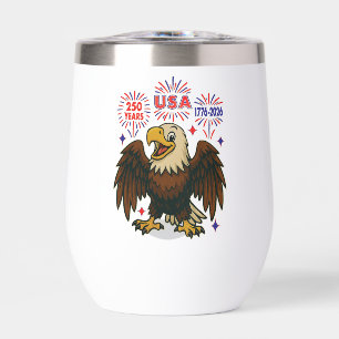 Bald Eagle mit Fireworks- USA 250 Years 1776-2026