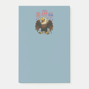 Bald Eagle mit Fireworks- USA 250 Years 1776-2026 Post-it Klebezettel