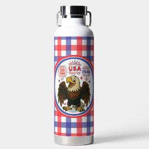 Bald Eagle mit Fireworks- USA 250 Years 1776-2026 Trinkflasche