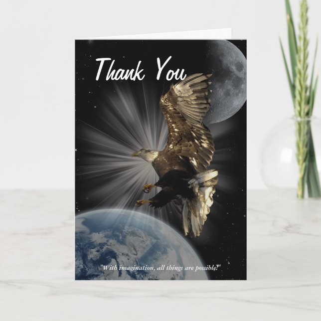 Bald Eagle Motivierend Danke, Ihre Karte (Vorderseite)