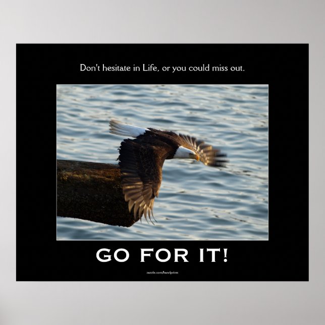 Bald Eagle Motivierend Poster (Vorne)