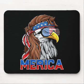 Bald Eagle Mullet Merica American Flag Patriotic 4 Mousepad