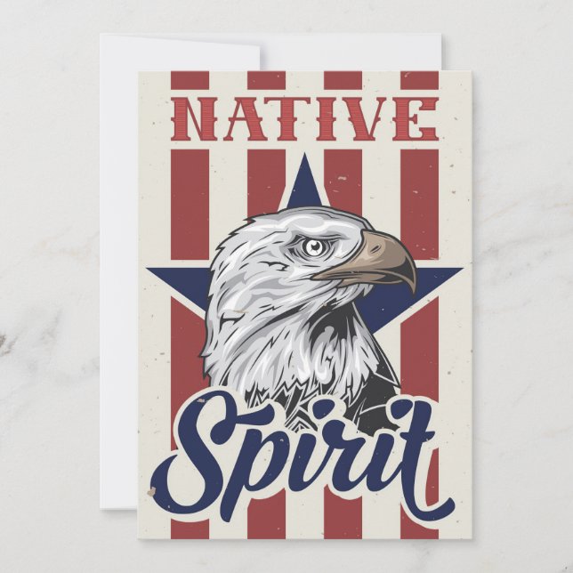 Bald Eagle Native Spirit Feiertagskarte (Vorderseite)