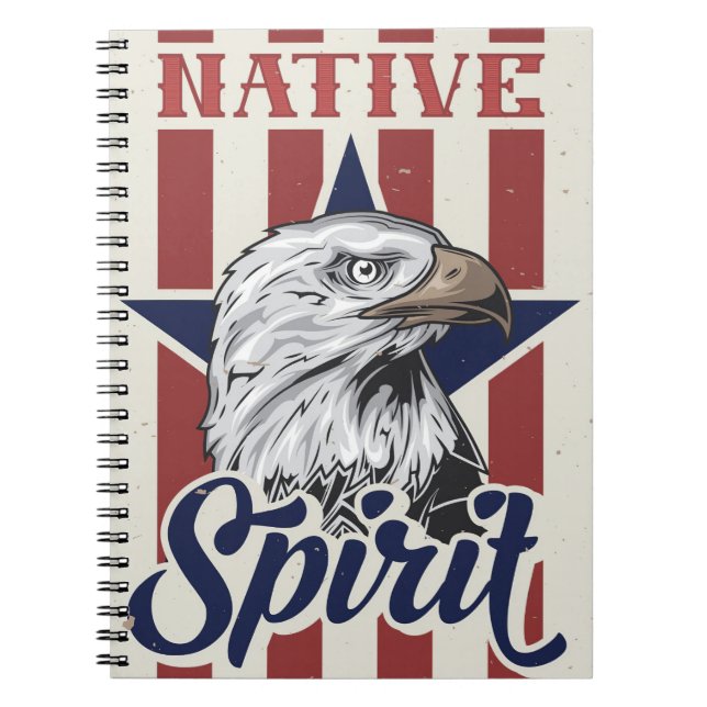 Bald Eagle Native Spirit Notizblock (Vorderseite)