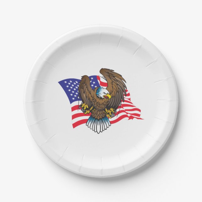 Bald Eagle Pappteller (Vorderseite)