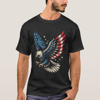 Bald Eagle Patriotic American Flag 4. Juli T-Shirt