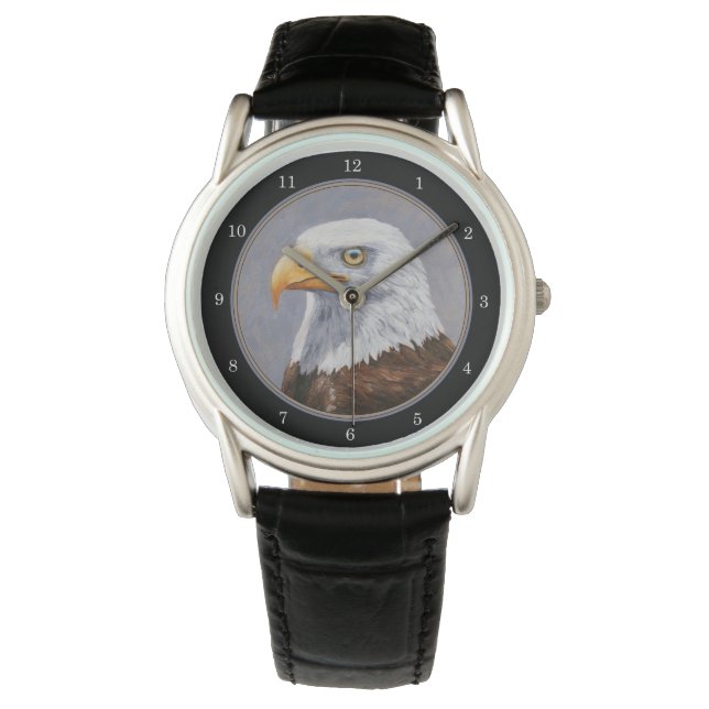 Bald Eagle Portrait Armbanduhr (Vorderseite)