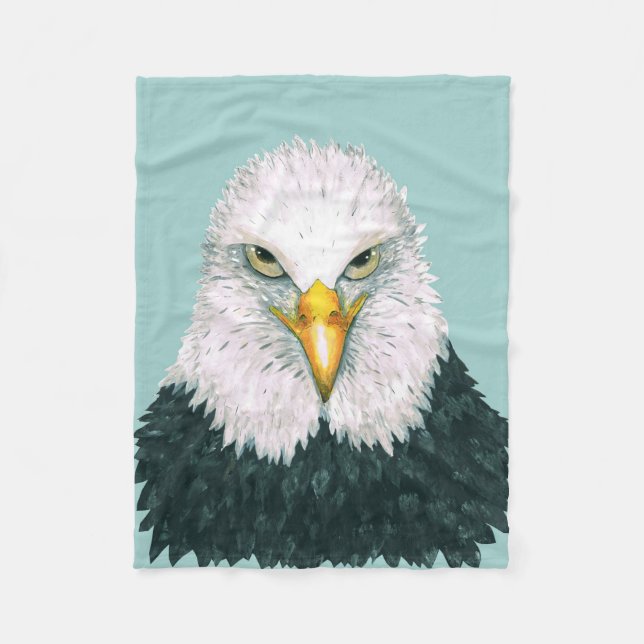 Bald Eagle Portrait Fleecedecke (Vorderseite)
