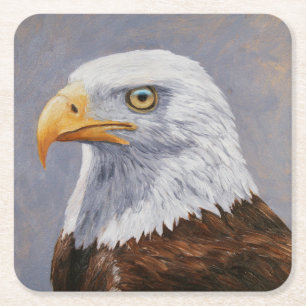 Bald Eagle Portrait Rechteckiger Pappuntersetzer