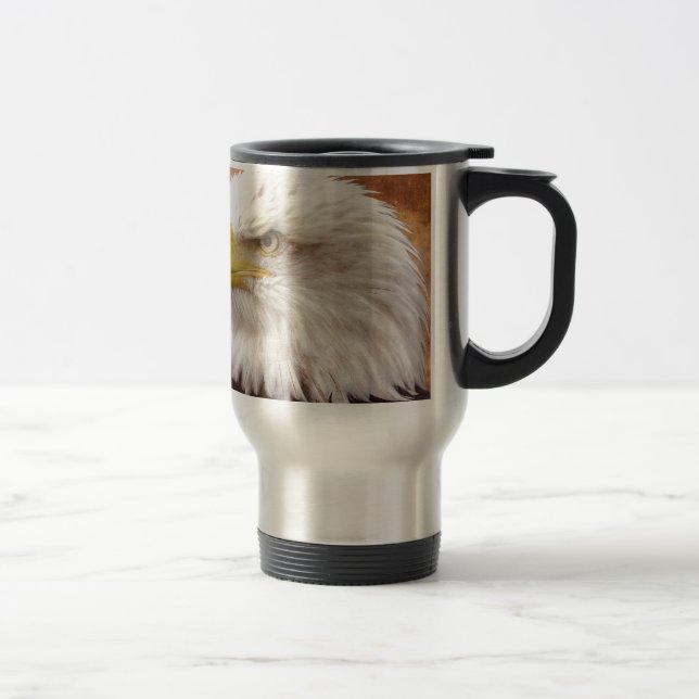 Bald Eagle Portrait Reisebecher (Rechts)