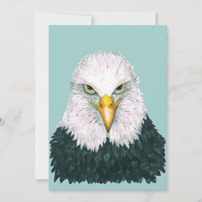 Bald Eagle Portrait Save The Date (Vorderseite)