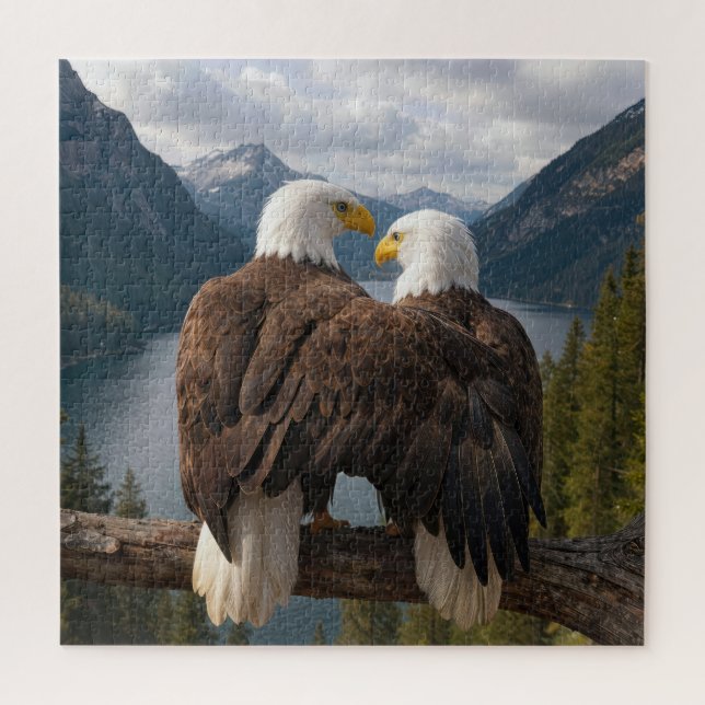 Bald Eagle Protecting His Mate (Vertikal)