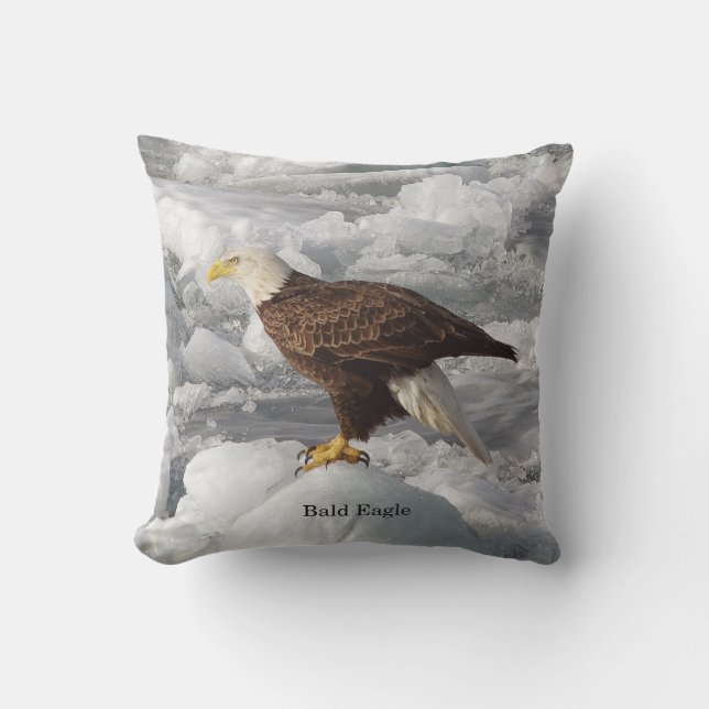 Bald Eagle Quadratkissen Kissen (Vorderseite)