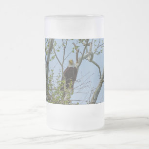 Bald Eagle Smile Frosted Glass Beer Mug Mattglas Bierglas
