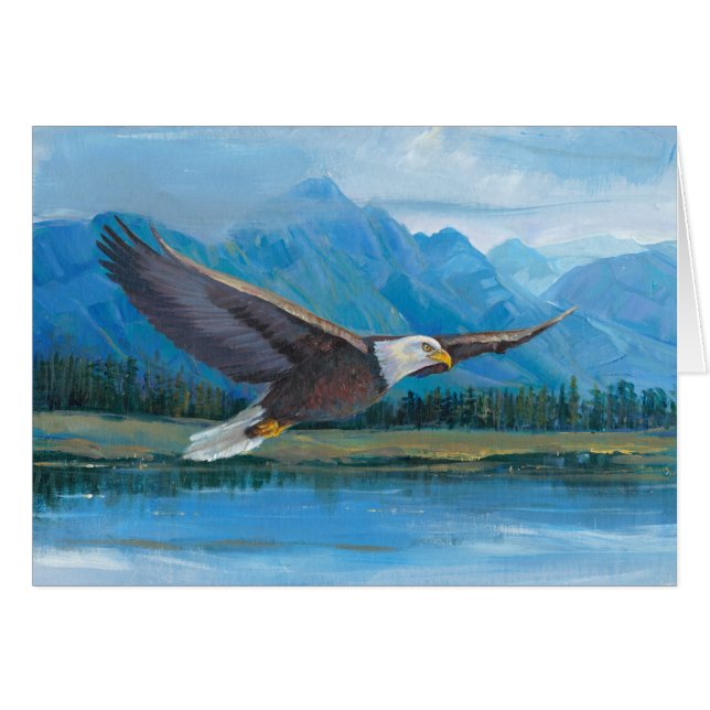 Bald Eagle Soaring (Vorderseite (Horizontal))