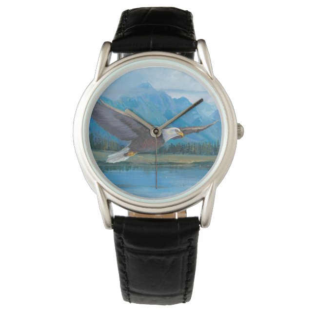 Bald Eagle Soaring Armbanduhr (Vorderseite)