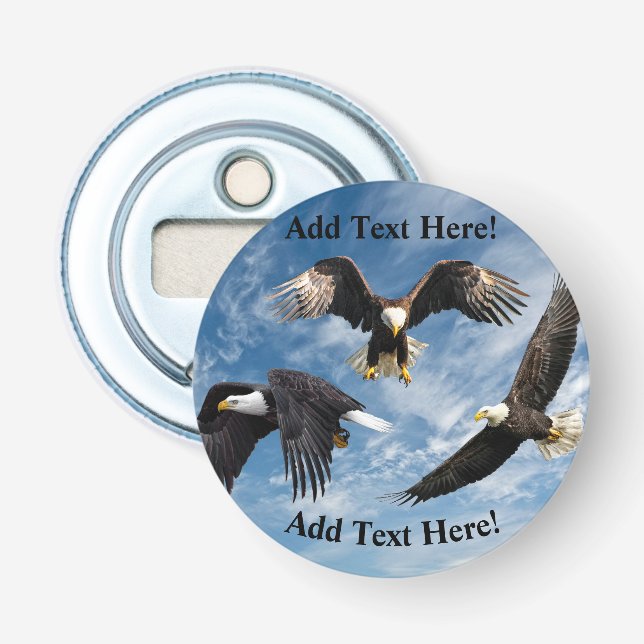 Bald Eagle Soaring Flasche Opener Flaschenöffner (Vorderseite)