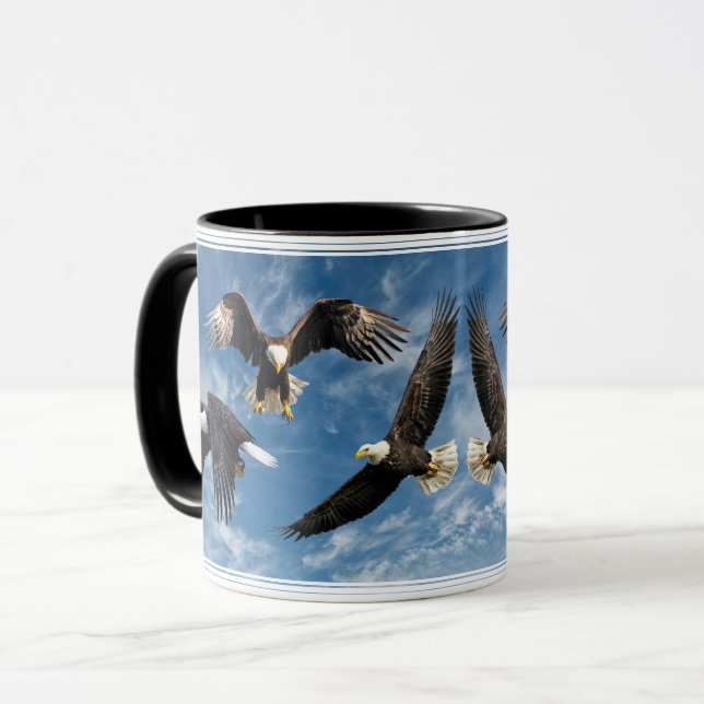 Bald Eagle Soaring Tasse (Vorderseite Links)