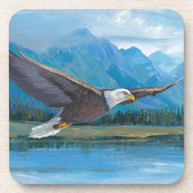 Bald Eagle Soaring Untersetzer (Vorderseite)