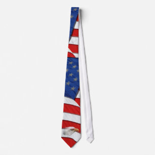 Bald Eagle Spirit & US drapeau Patriotique Cravate