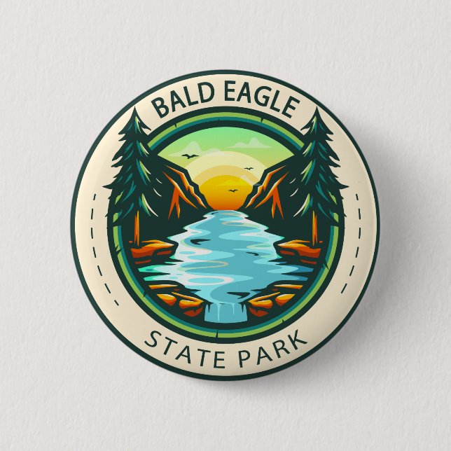 Bald Eagle Staat Park Pennsylvania Abzeichen Button (Vorderseite)