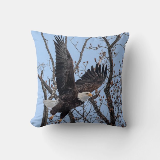 Bald Eagle starten Kissen (Vorderseite)