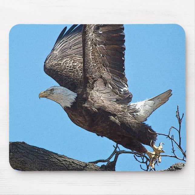 Bald Eagle startet Mousepad (Vorne)