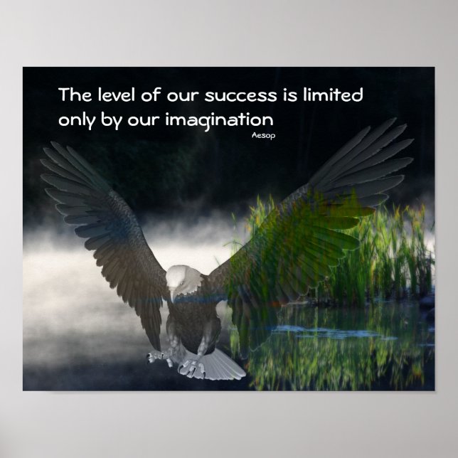 Bald Eagle Success Quote Inspirational Poster (Vorne)