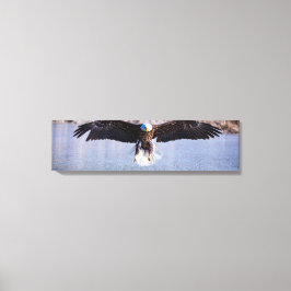 Bald Eagle Tag Jagd über den Canvas-See Print Leinwanddruck