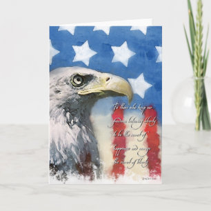Bald Eagle U.S Flag und Patriotic Dankeschön Karte