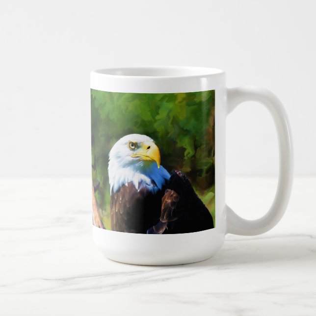 Bald Eagle und Sunlight Art Kaffeetasse (Rechts)