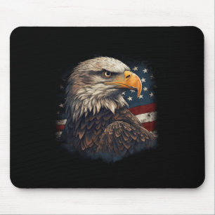 Bald Eagle US American Flag 4. Juli Proud Patr Mousepad