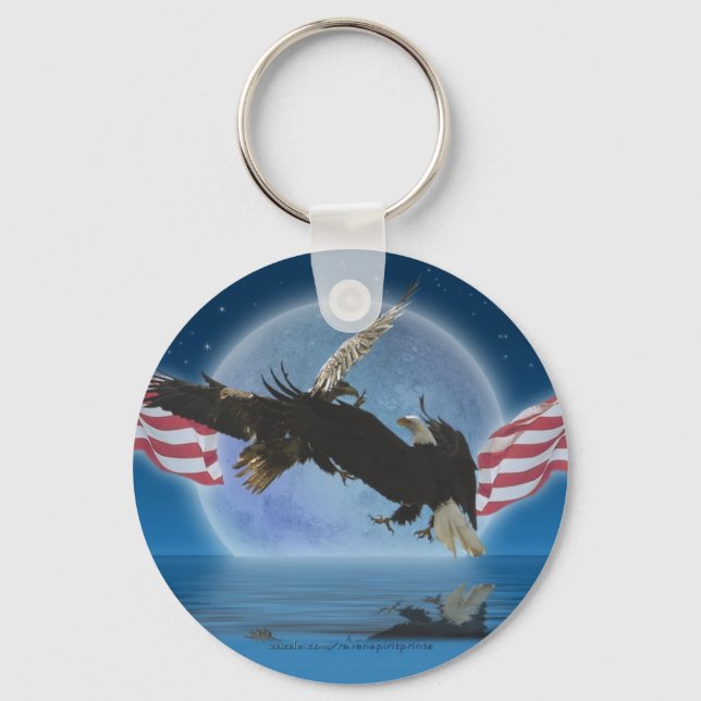 BALD EAGLE & US FLAG Patriot Series Schlüsselanhänger (Vorderseite)
