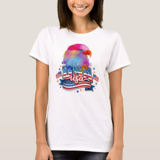 Bald Eagle USA, American Flag Patriotic  T-Shirt