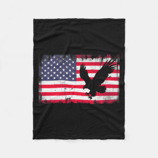 Bald Eagle Usa Flag Patriotic Fourth Of July Dom Fleecedecke