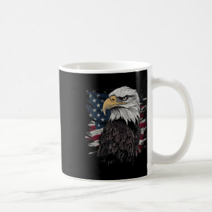 Bald Eagle USA Flag Patriotic Graphics Men Kaffeetasse